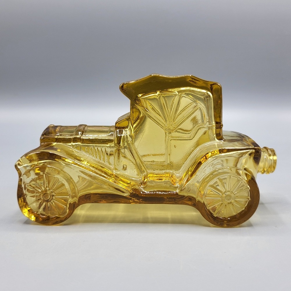 Avon Vintage Packard Roadster Car Bottle Amber EMPTY Glass Car Decanter AS IS